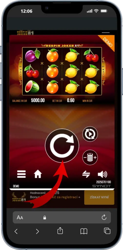 click spin
